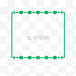 绿色简约几何边框图片_绿色几何组合简约边框