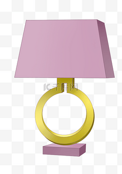 紫色漂亮台灯插图