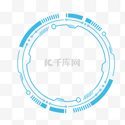 科技感矢量青色边框