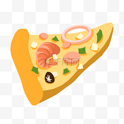 海鲜图案披萨快餐