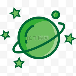 星球绿色图片_绿色卡通星球免扣