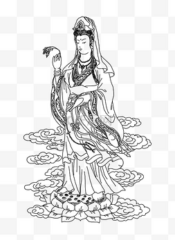 佛教观音菩萨手绘