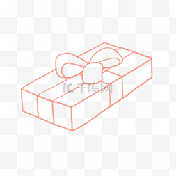 线描长方形礼盒