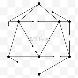 点线几何元素图片_不规则点线几何
