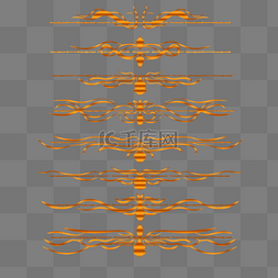 金色金色线条图片_卡通欧式标签金属装饰边框