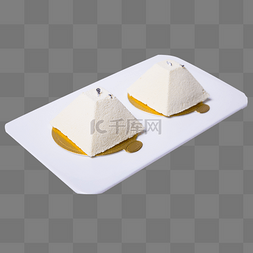 圆润图片_白色蛋糕美食元素