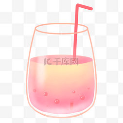 夏日解暑冷饮粉色果汁