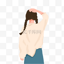 女孩马尾辫图片_马尾辫美女背影