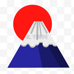 日本富士山插画