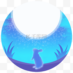 星空仲夏夜图片_仲夏夜扁平风插画