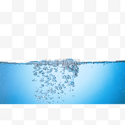 水球的水花图片_蓝色水中的水花