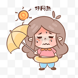 女孩好热表情包