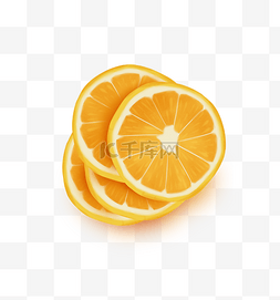 柠檬片水果图片_秋冬水果黄色柠檬片