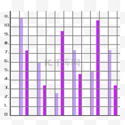 紫色立体图表插图