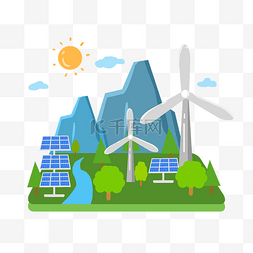 能源风车图片_风车环保节能减排
