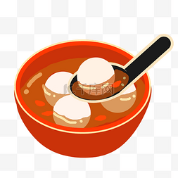 一碗清汤团子插画