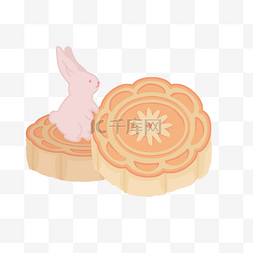 兔子图片_八月十五中秋节月饼