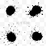 黑色墨汁墨水墨点