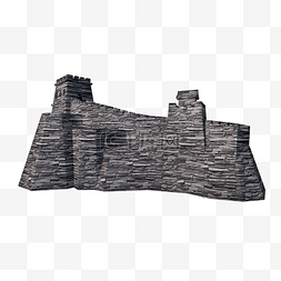 石头城墙png图