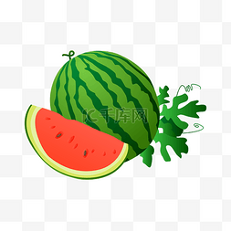 一半的图片_卡通切一半的红西瓜