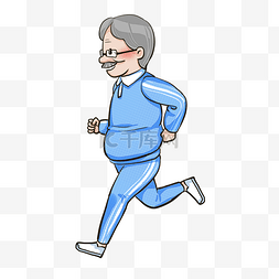 健身老年人跑步健身