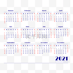 2021 calendar 新年快乐日历排版