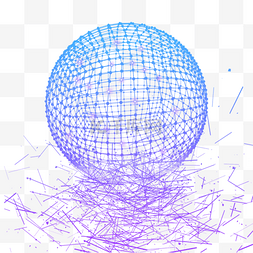 灰度空间图片_粒子线性爆炸球体