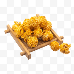 黄色甜食爆米花