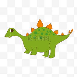 恐龙世界恐龙插画图片_卡通可爱绿色恐龙