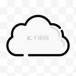 云iCloud线图标标志保存服