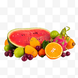 绿色健康新鲜营养图片_新鲜水果西瓜橙子