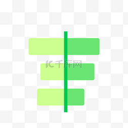 绿色柱形统计图标免抠图