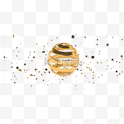 金色创意光泽圆球装饰元素