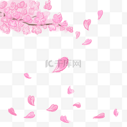 樱花背景素材图片_粉色桃花花瓣