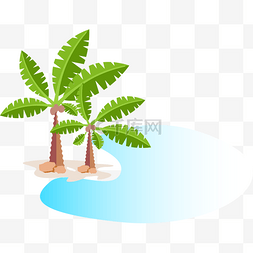 海边大椰树图片_高清椰子树沙滩海边