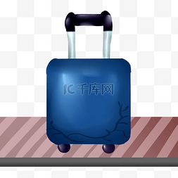 蓝色行李拉杆箱