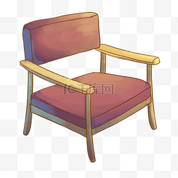 红色的椅子图片_红色的椅子装饰插画