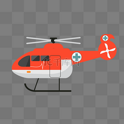 红色直升机救护