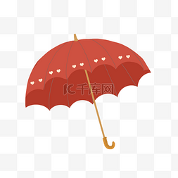 雨伞大红色