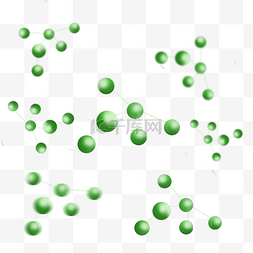 分子原子图片_矢量手绘分布图
