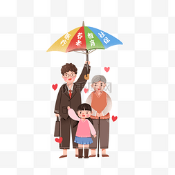 户户平安图片_社保保险平安保护伞