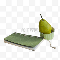 绿色的书籍图片_绿色的梨子免抠图