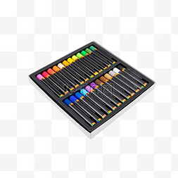 彩色画笔图片_一盒重彩油画棒蜡笔