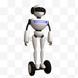 平衡车机器人插画