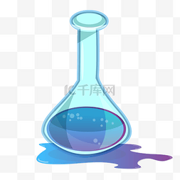 化学实验瓶图片_矢量免扣卡通实验瓶