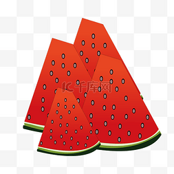 熟西瓜图片_切开展示的红红西瓜