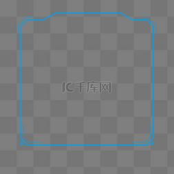 科技感酷炫边框图片_简约科技感蓝色炫酷边框标题框矢