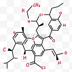 化学分子式元素图片_黑色化学分子式