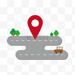 公路汽车图片_位置在路图标