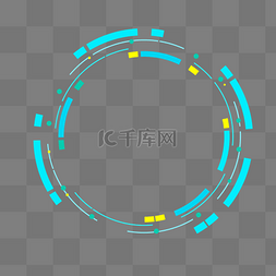 圆形线条科技边框图片_科技感边框